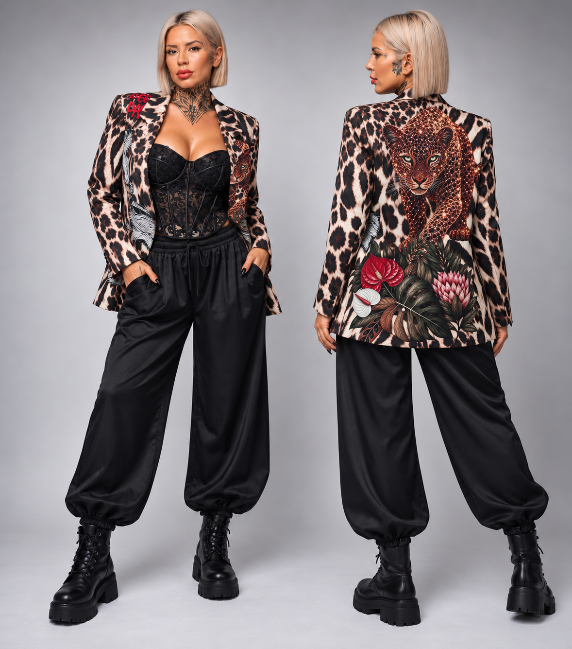 Americana animal print Leopardo Salvaje