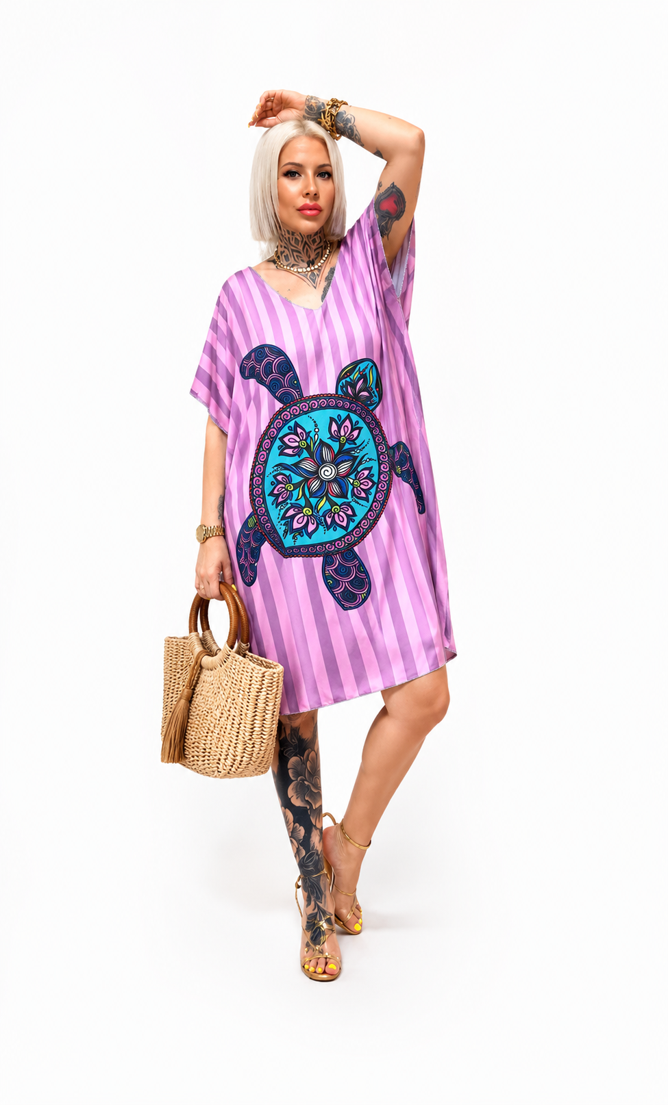 Vestido de Punto Frío Tortuga Lila