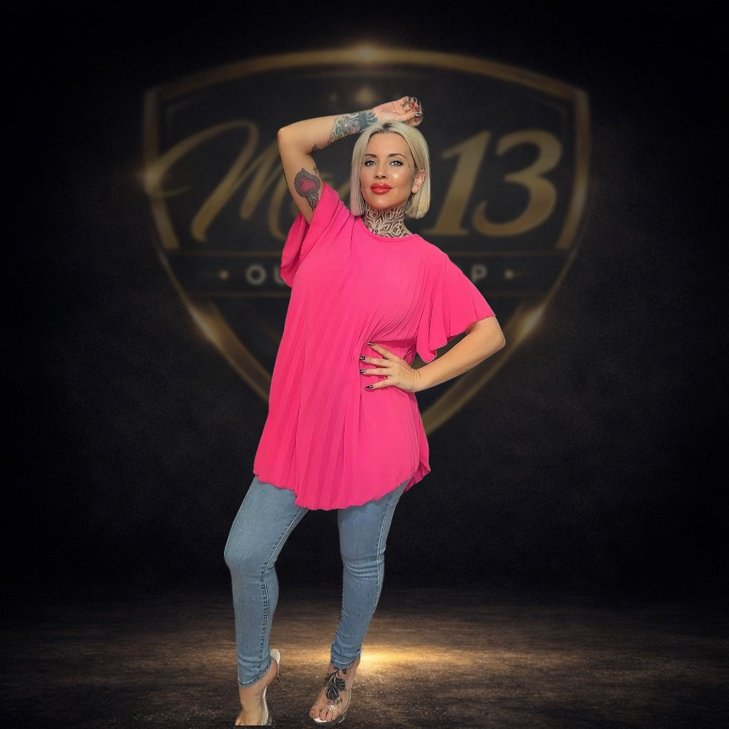 Blusa Plisada Rosa