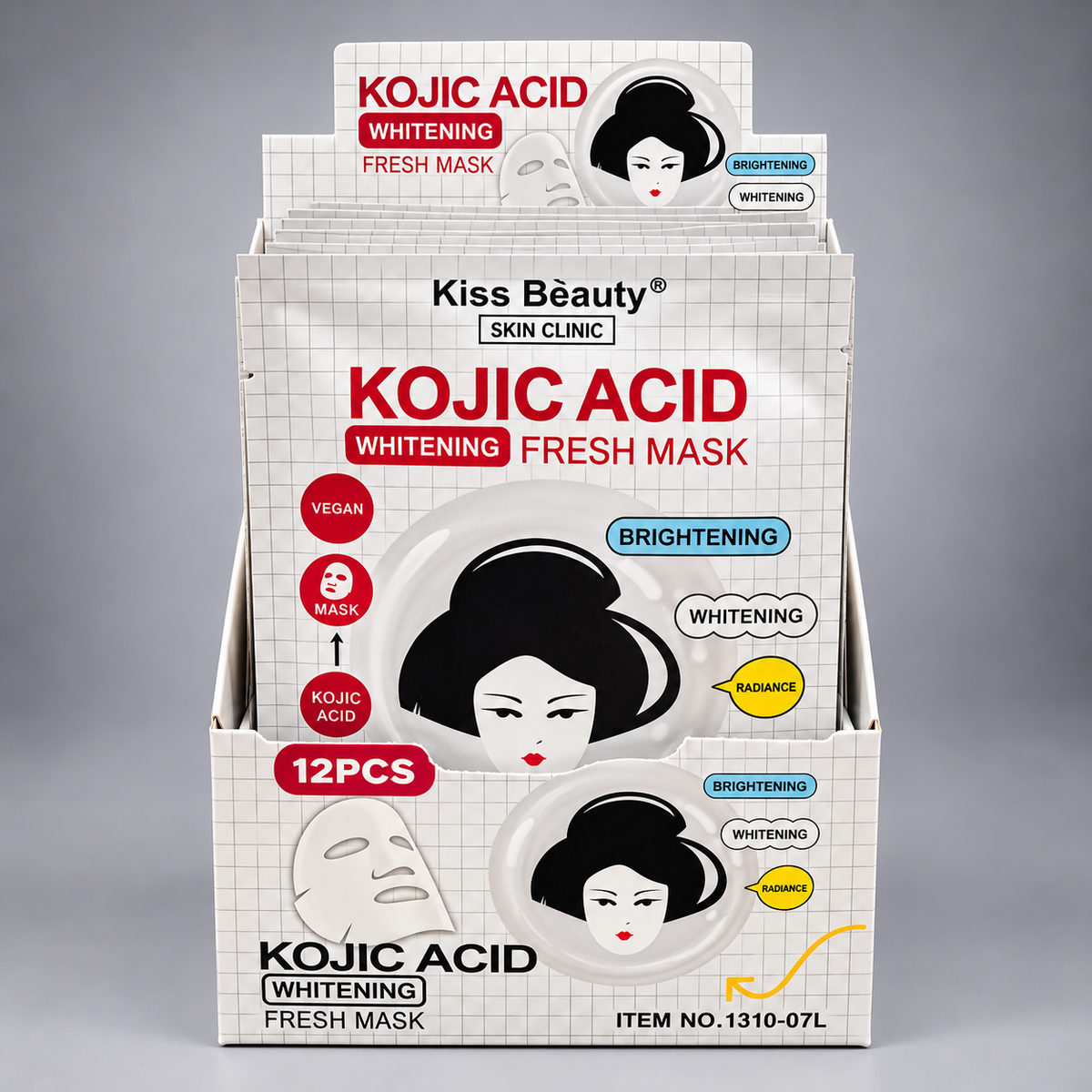 Mascarilla Facial de Ácido Kójico Kiss Beauty