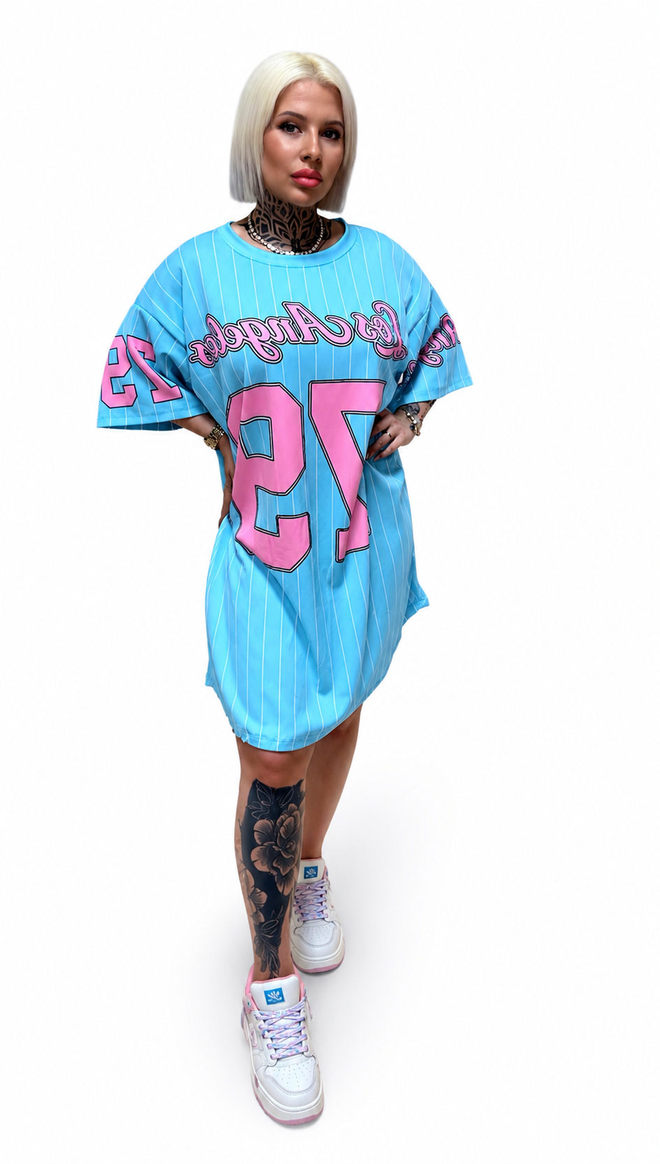 Vestido Camiseta Oversize Estilo Sport 79