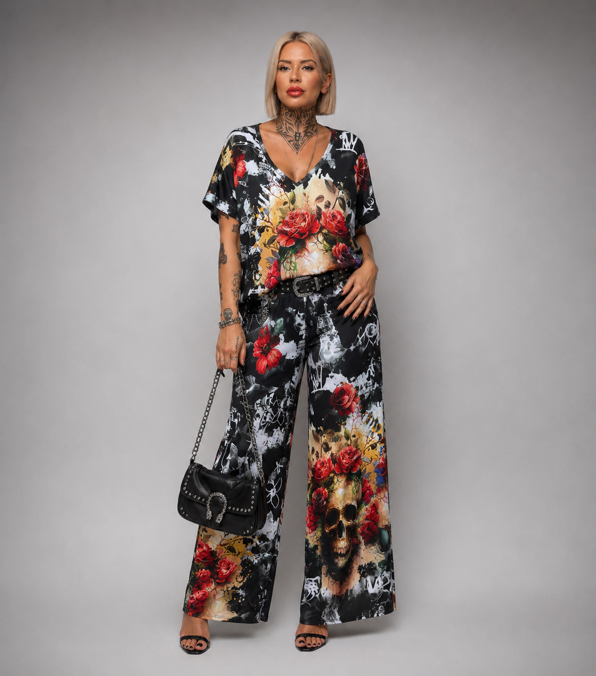 Conjunto Punto Frío Calavera y Rosas
