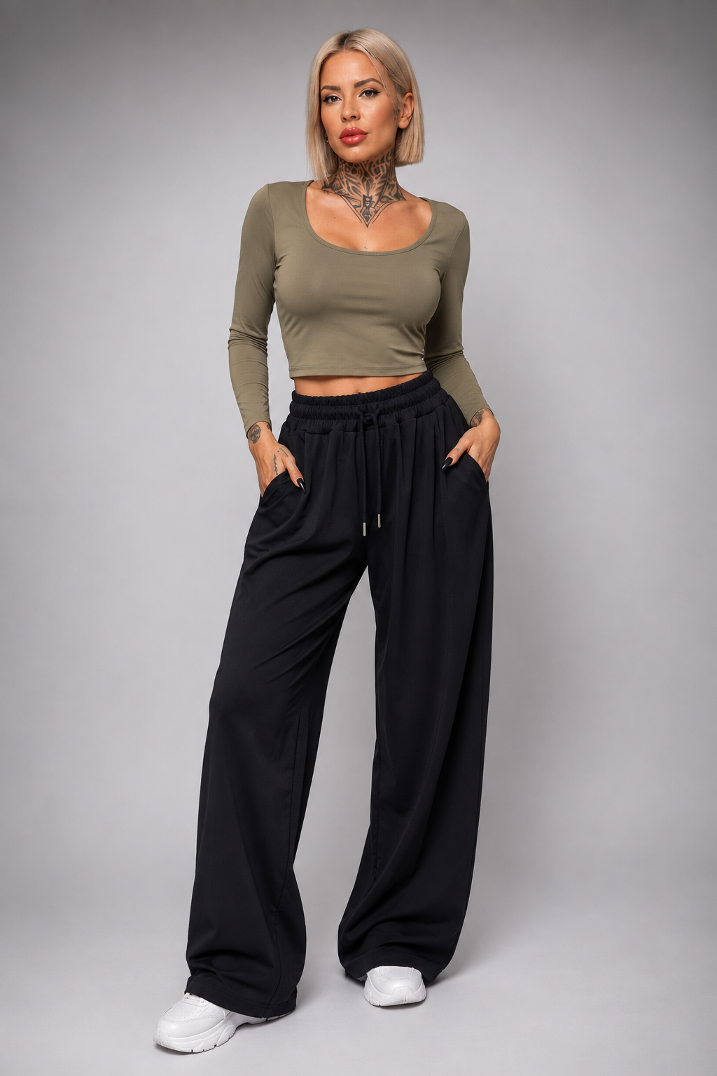 Camiseta Crop de Punto Frío