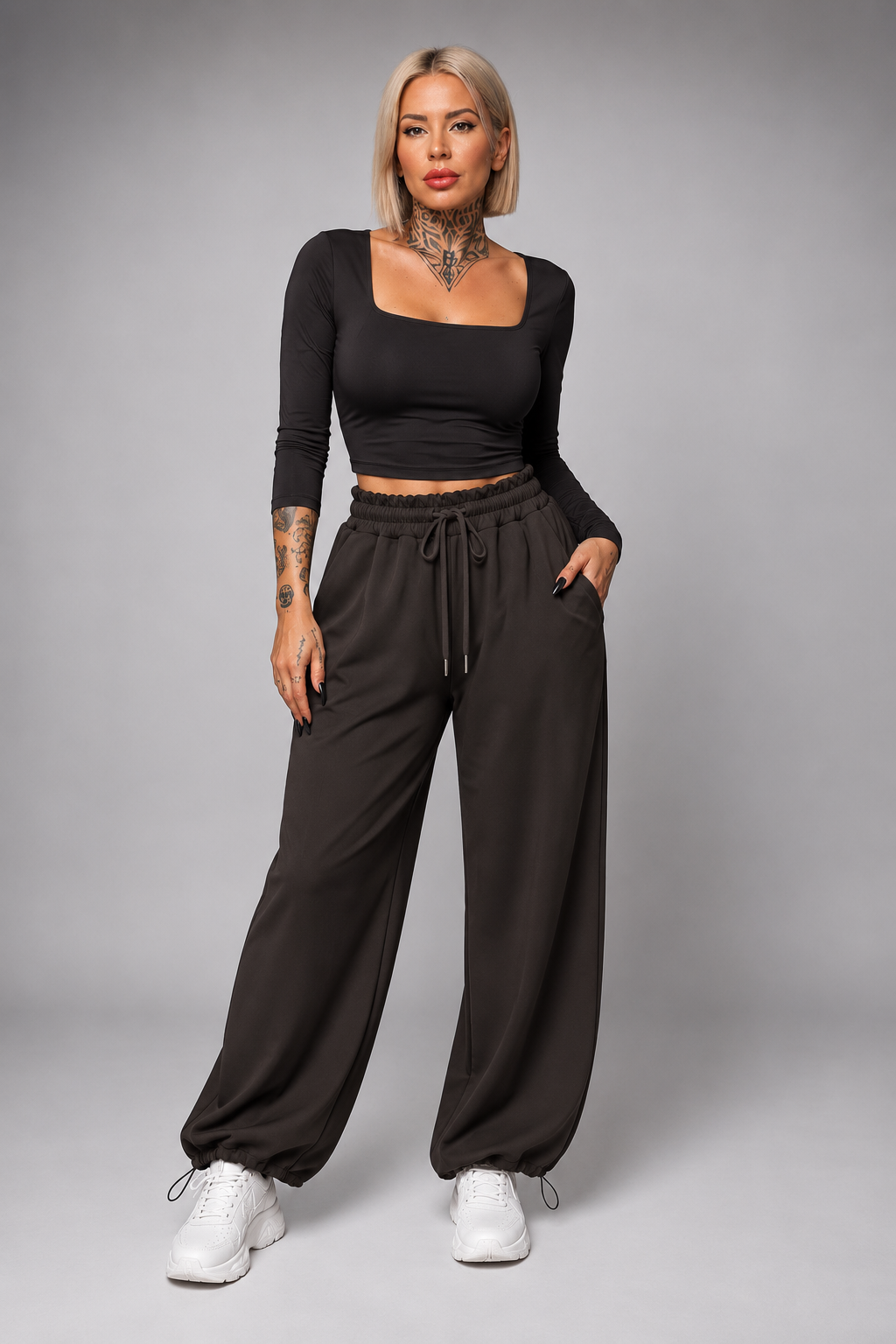Camiseta Crop de Punto Frío
