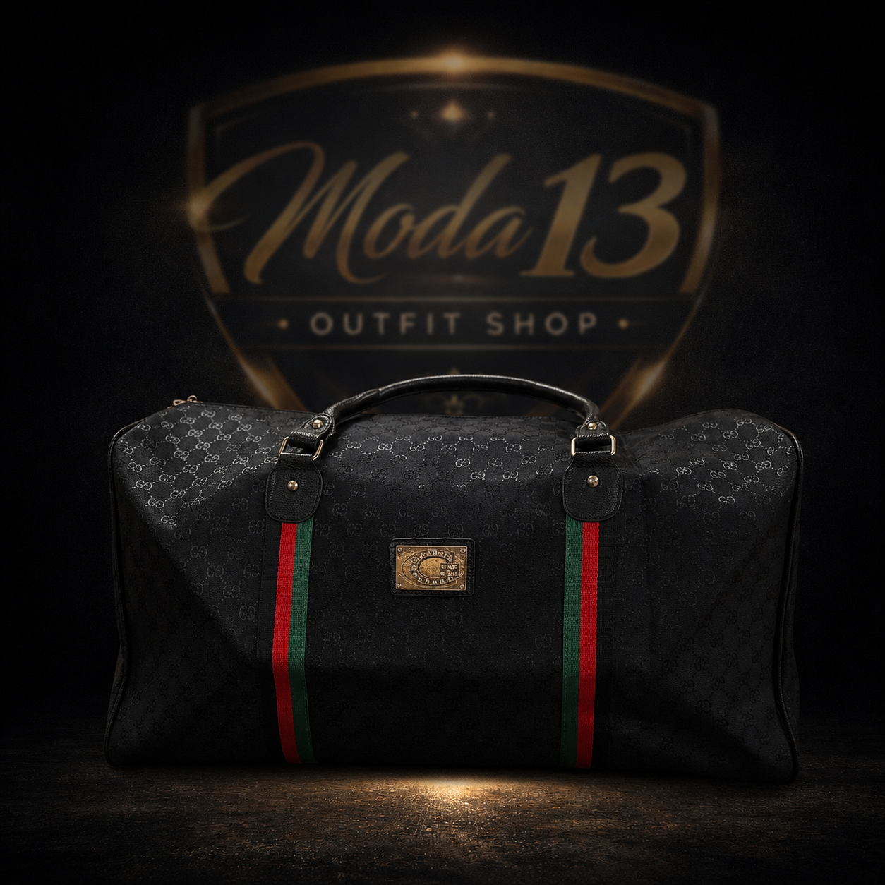 Bolso de Viaje Grande con Estampado y Asas Reforzadas