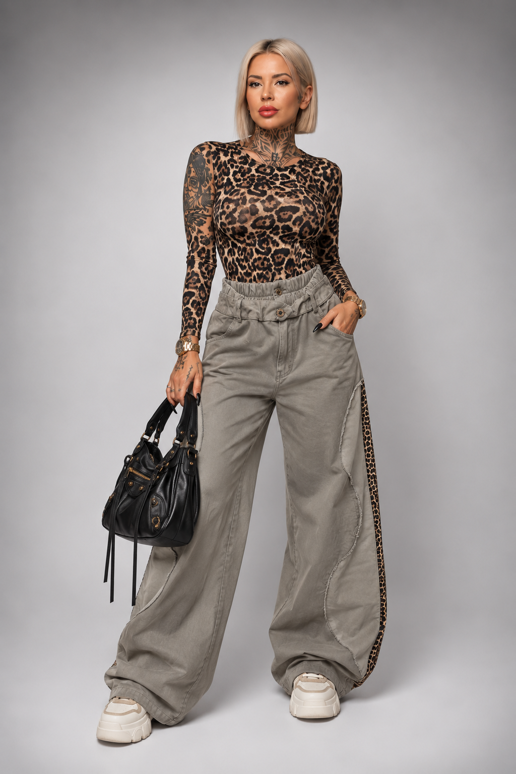 Pantalón Wide Leg Animal Print