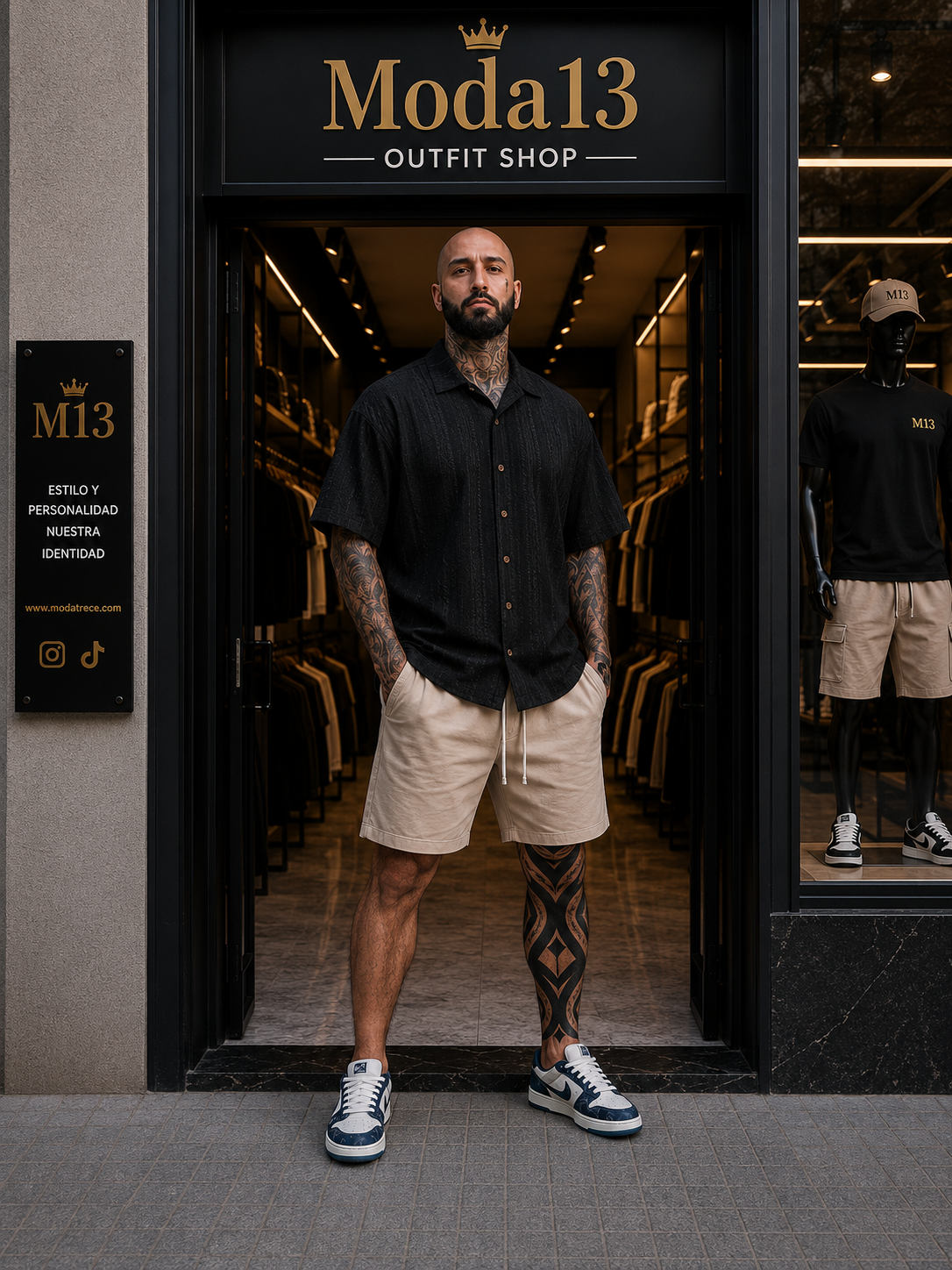 Camisa de Hombre con Textura de Manga Corta