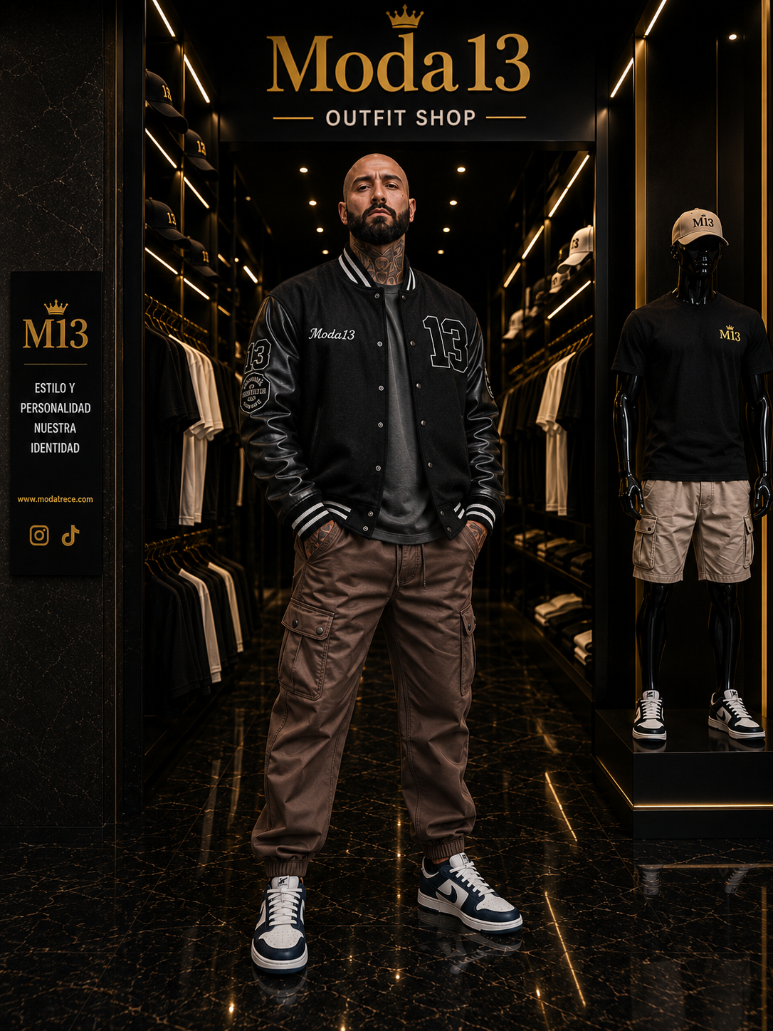 Pantalón Cargo Satinado Hombre