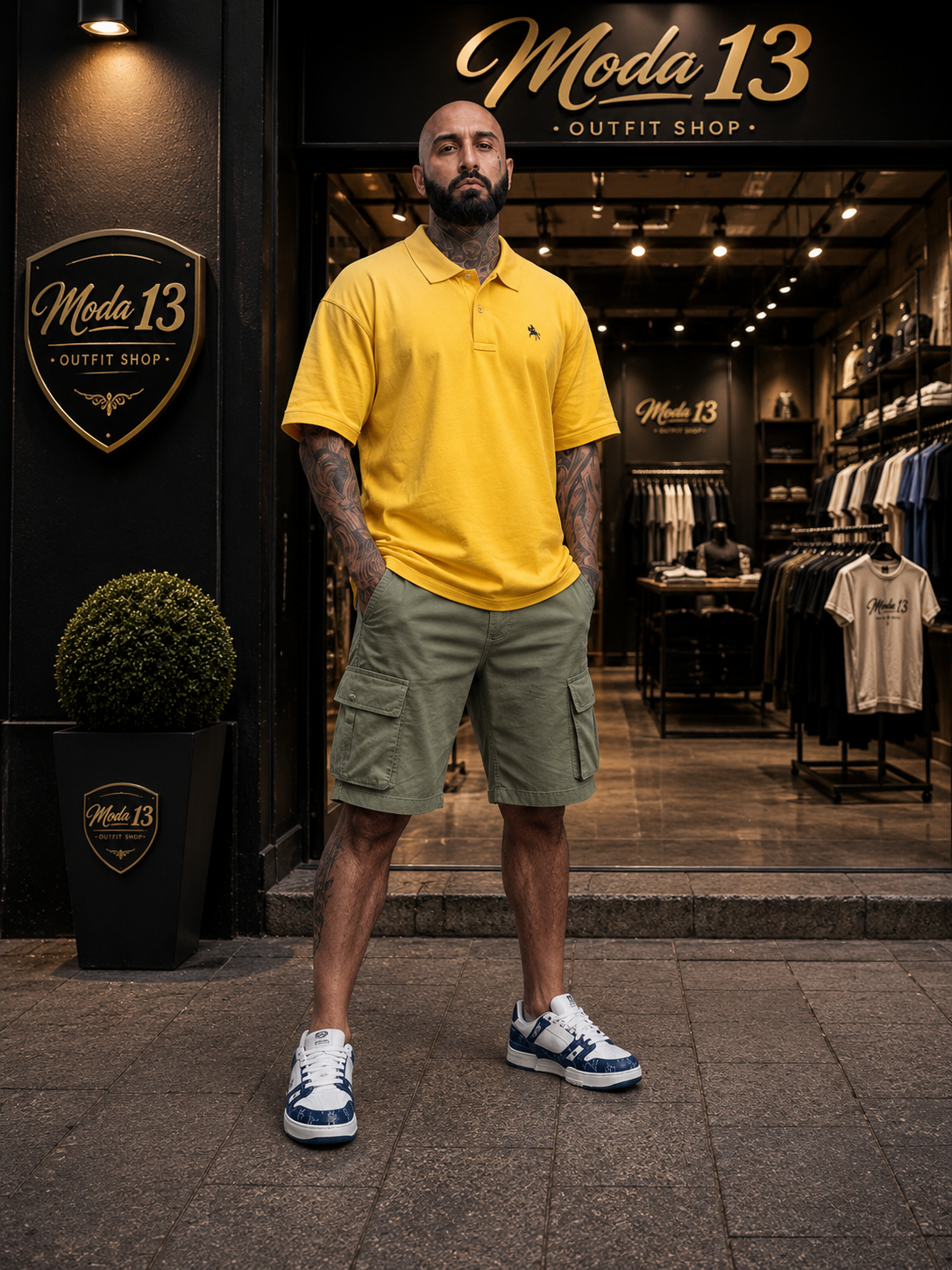 Pantalón Cargo Hombre Multibolsillos