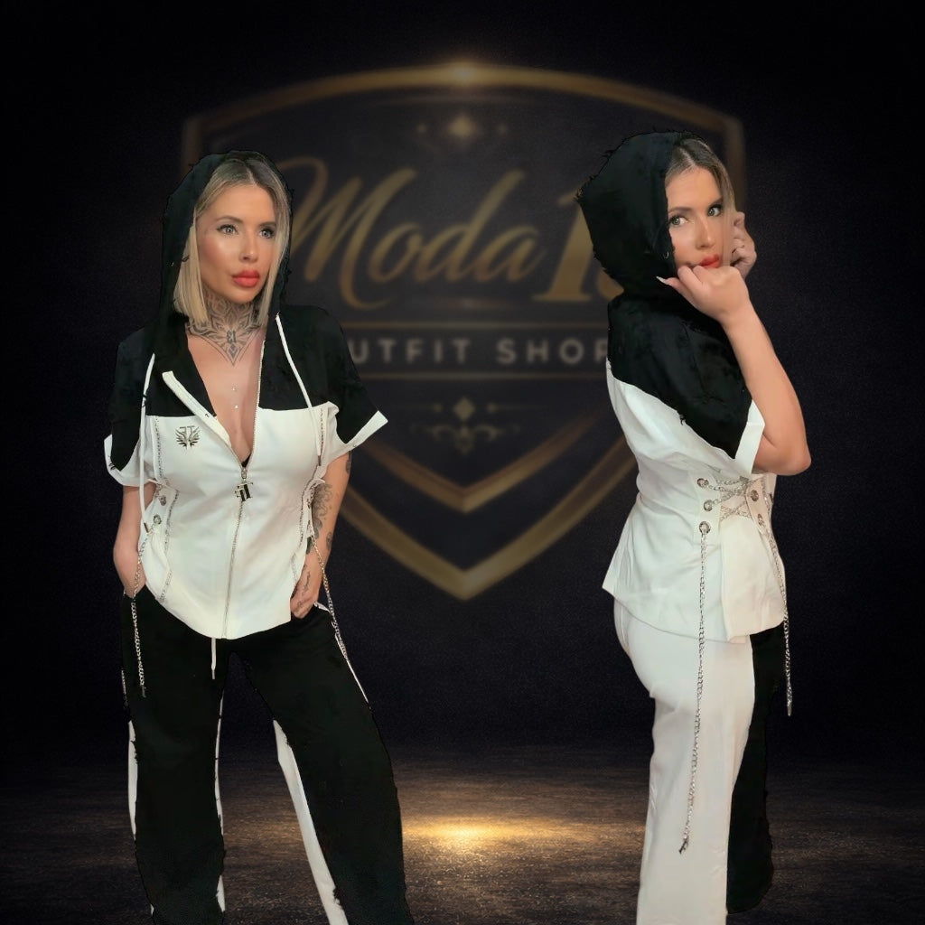 conjunto black & withe