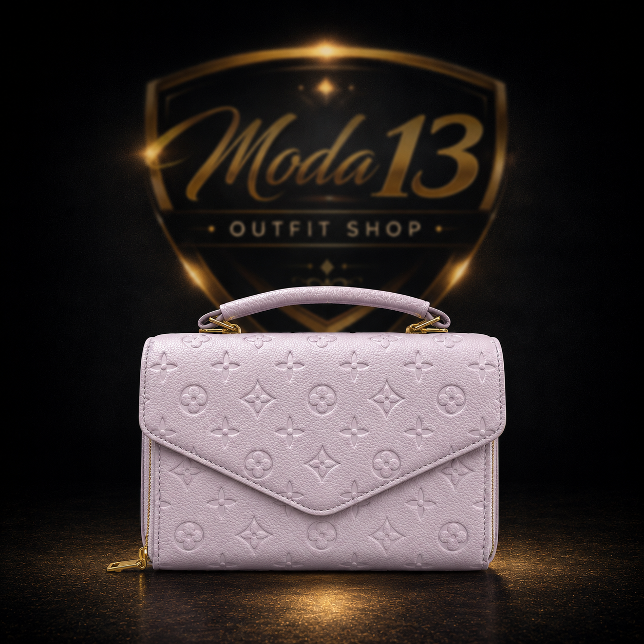 Bolso Cartera de Mano Grabado con Asa Superior