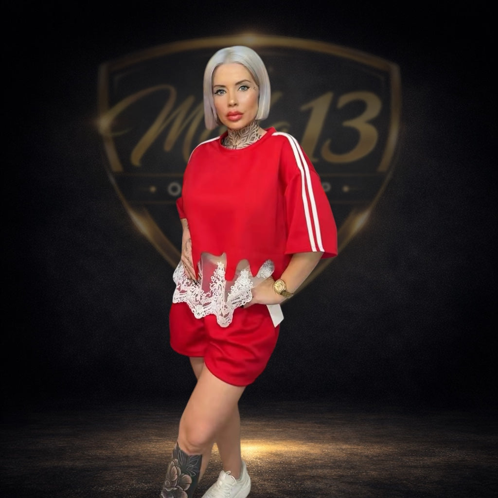 Conjunto Victoria Deportivo con Detalle de Encaje