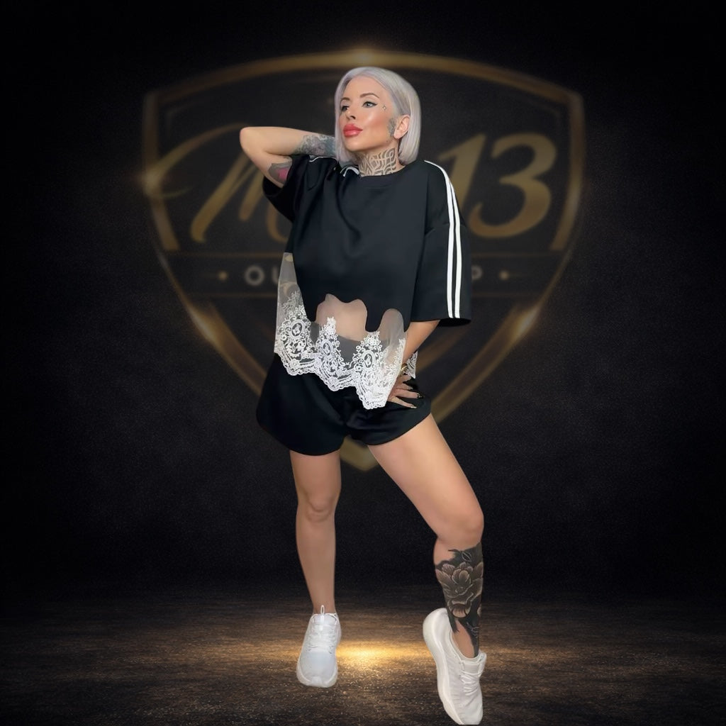 Conjunto Victoria Deportivo con Detalle de Encaje
