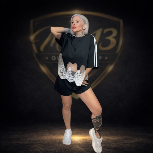 Conjunto Victoria Deportivo con Detalle de Encaje
