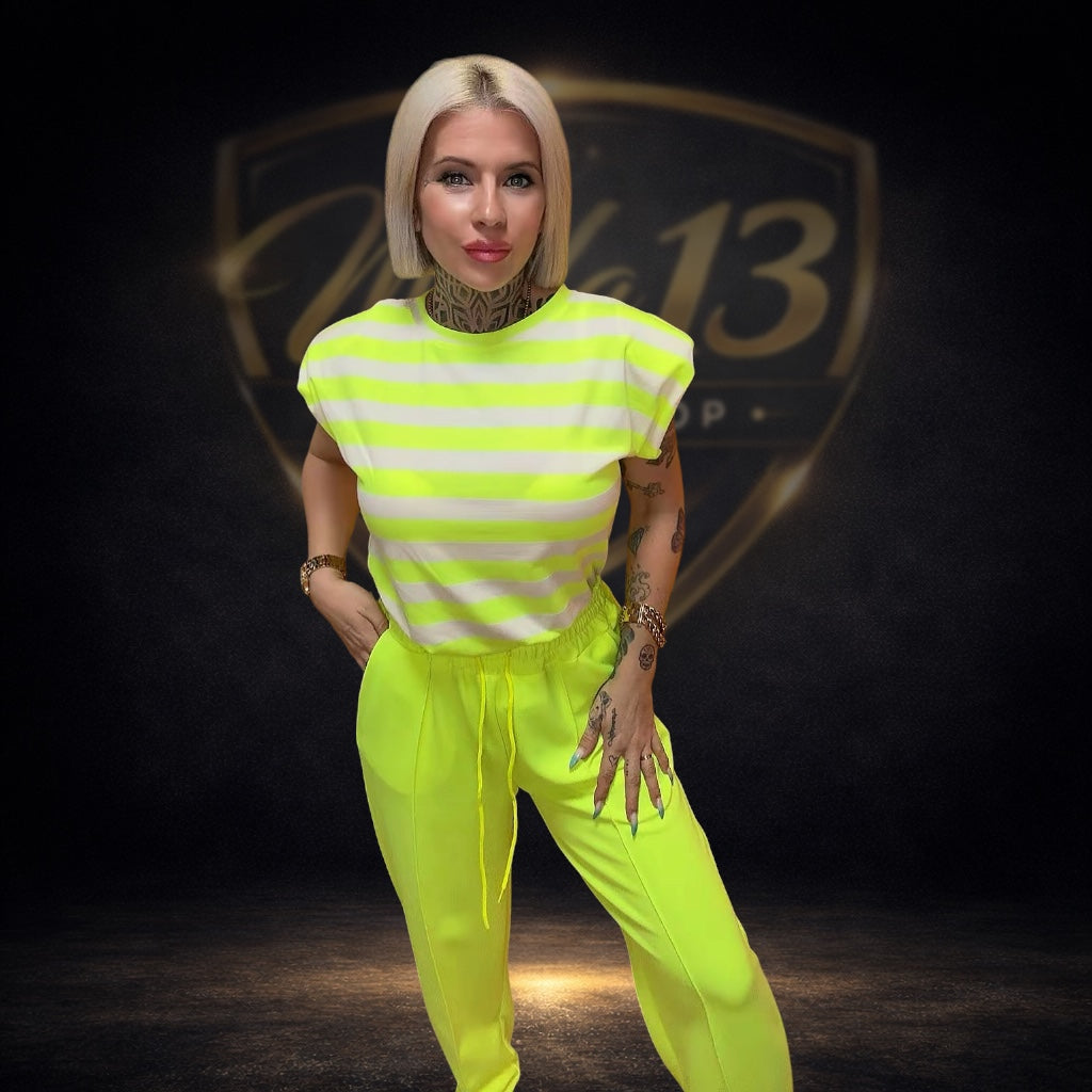 Camiseta Fluor de Rayas