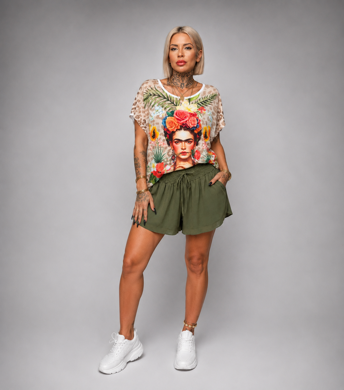 Camiseta Frida Estampada Floral