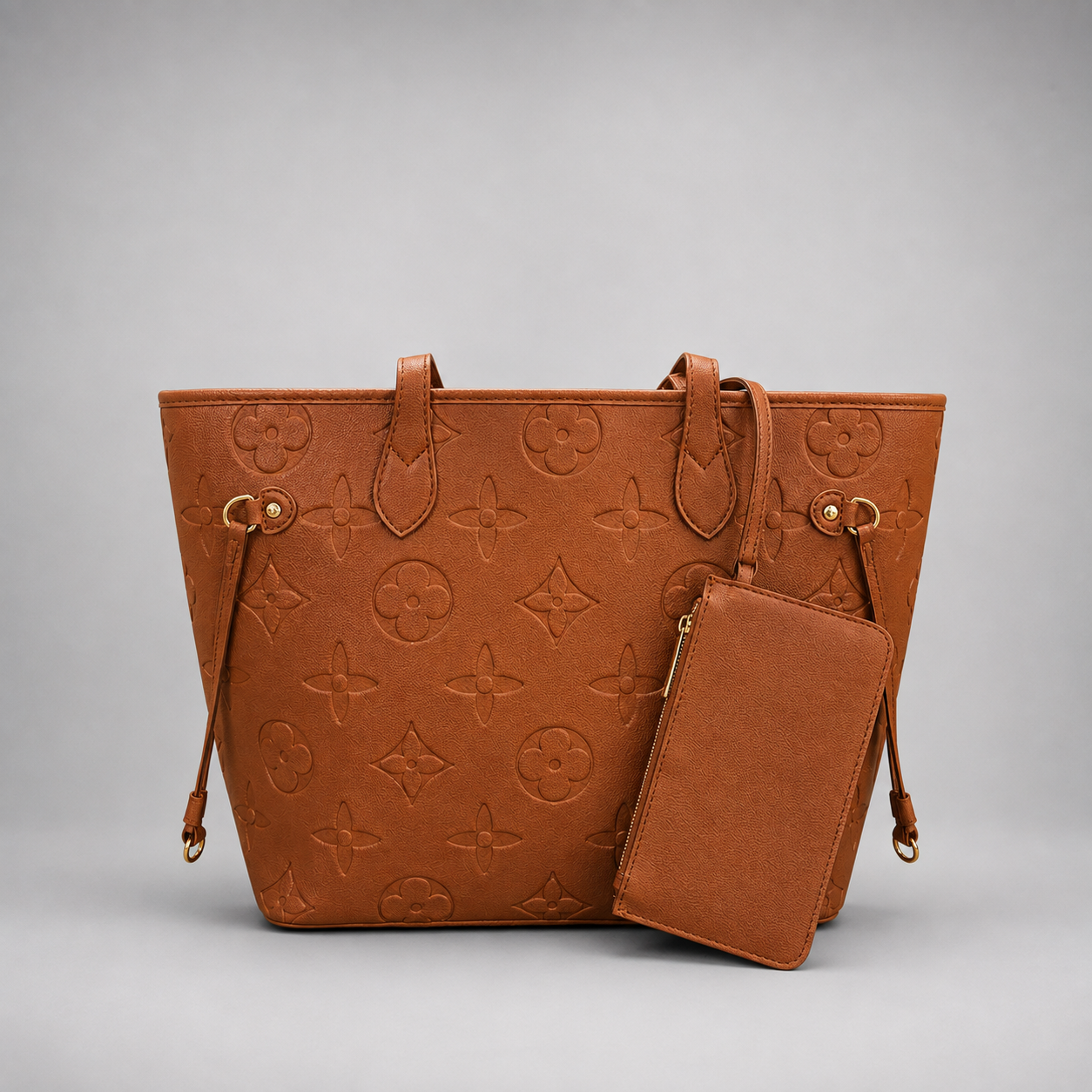 Bolso Shopper Camel Monogram con Monedero