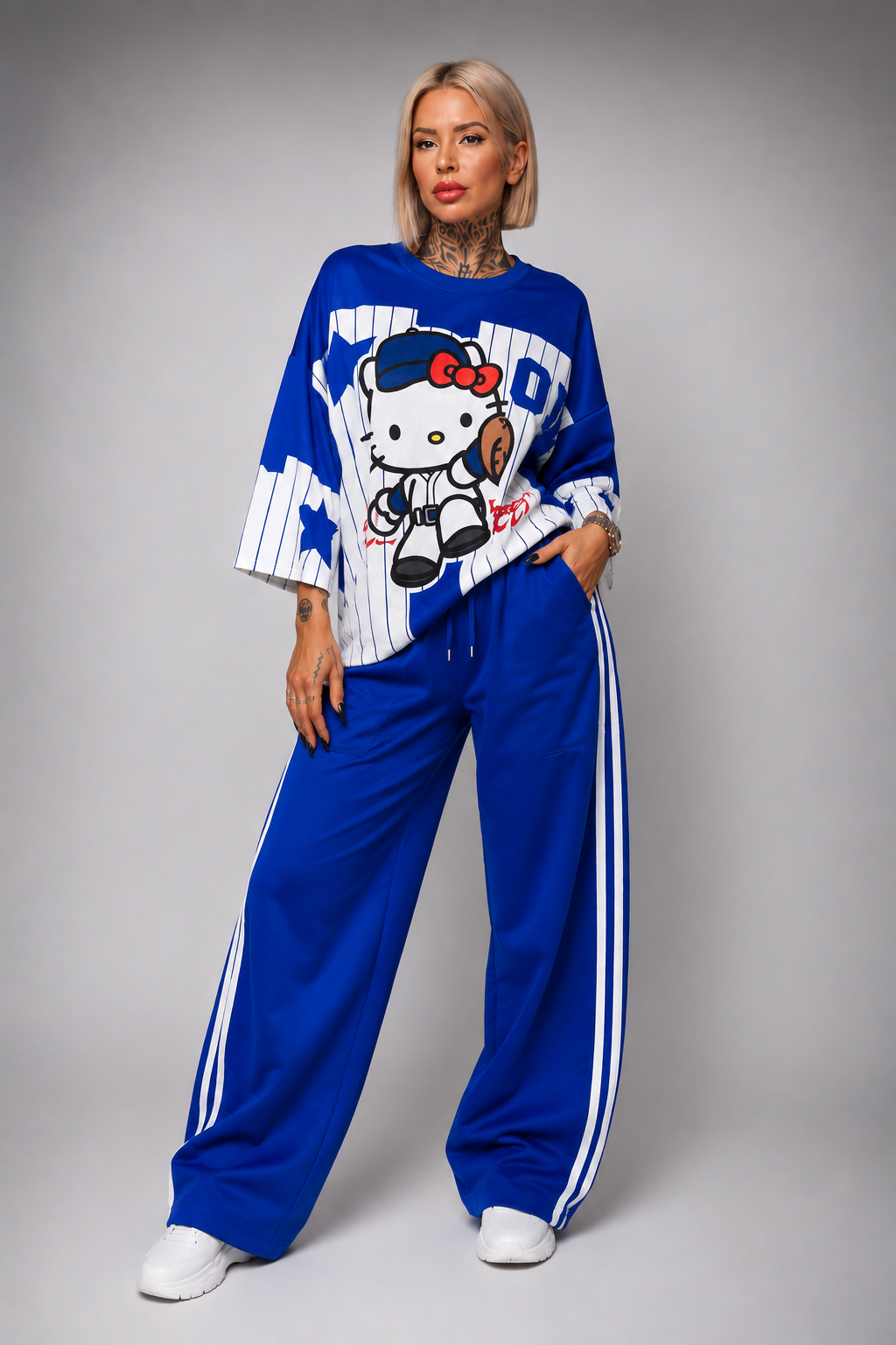 Camiseta Oversize Kitty Baseball