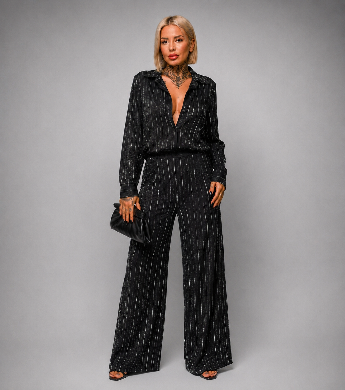Conjunto Brillo Camisa y Pantalón