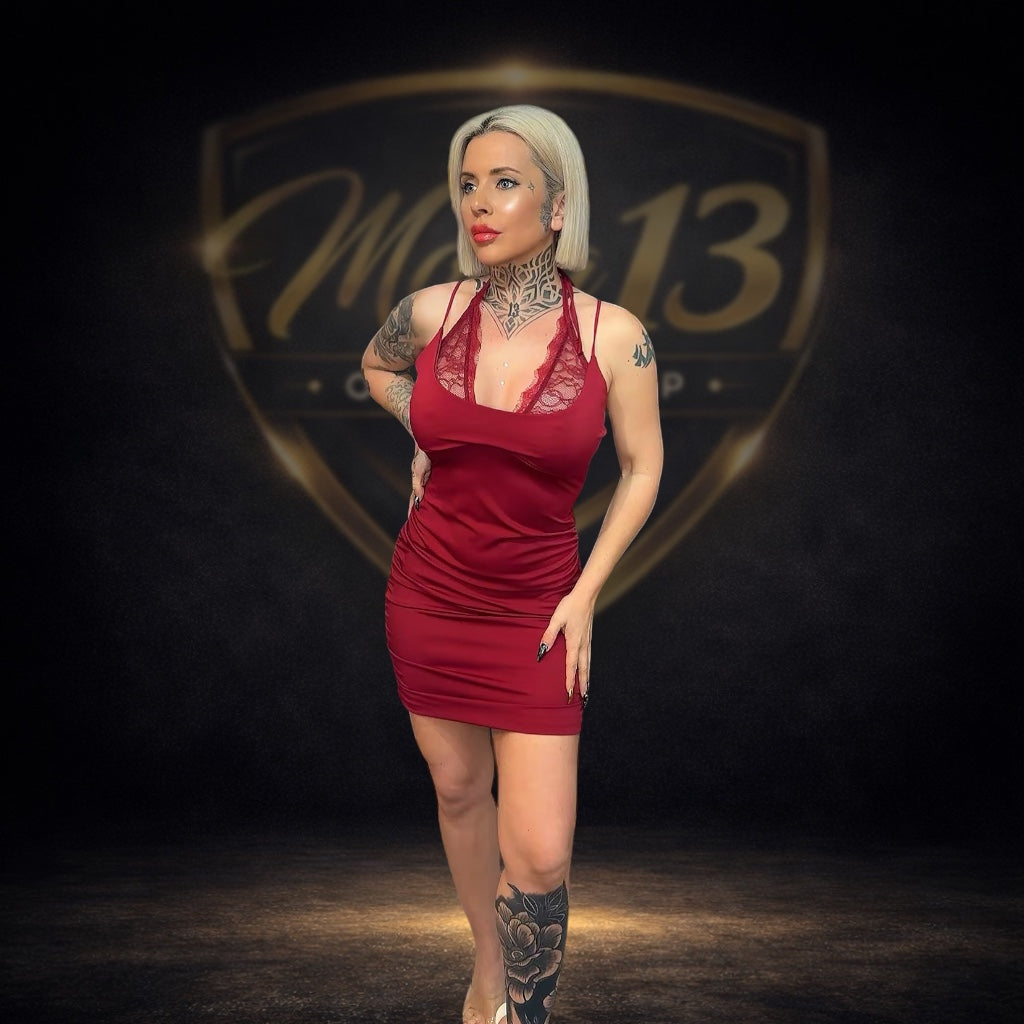 Vestido Lencero Granate