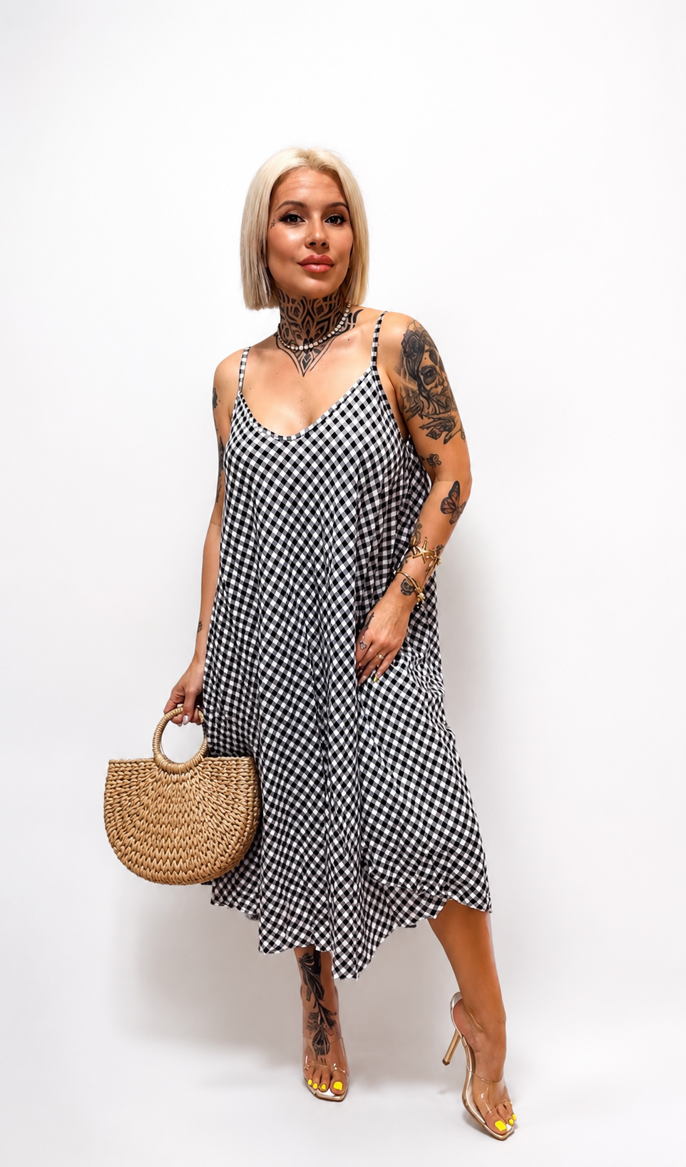 Vestido Midi Vichy de Tirantes