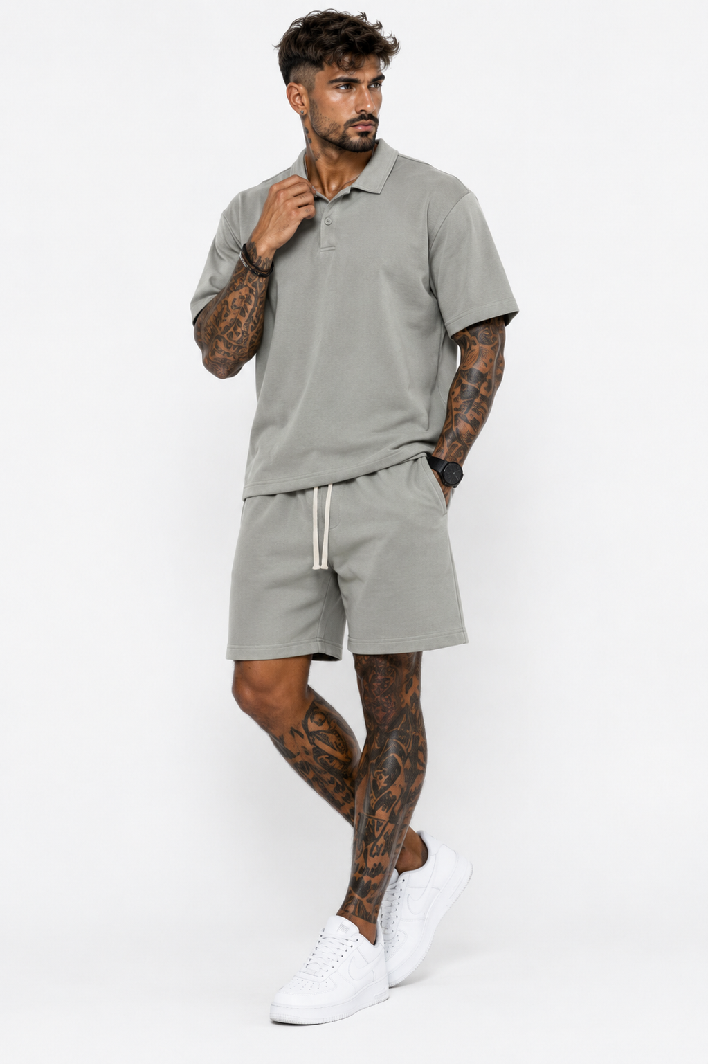 Conjunto Hombre Polo + Bermuda Tejido Capa de Aire