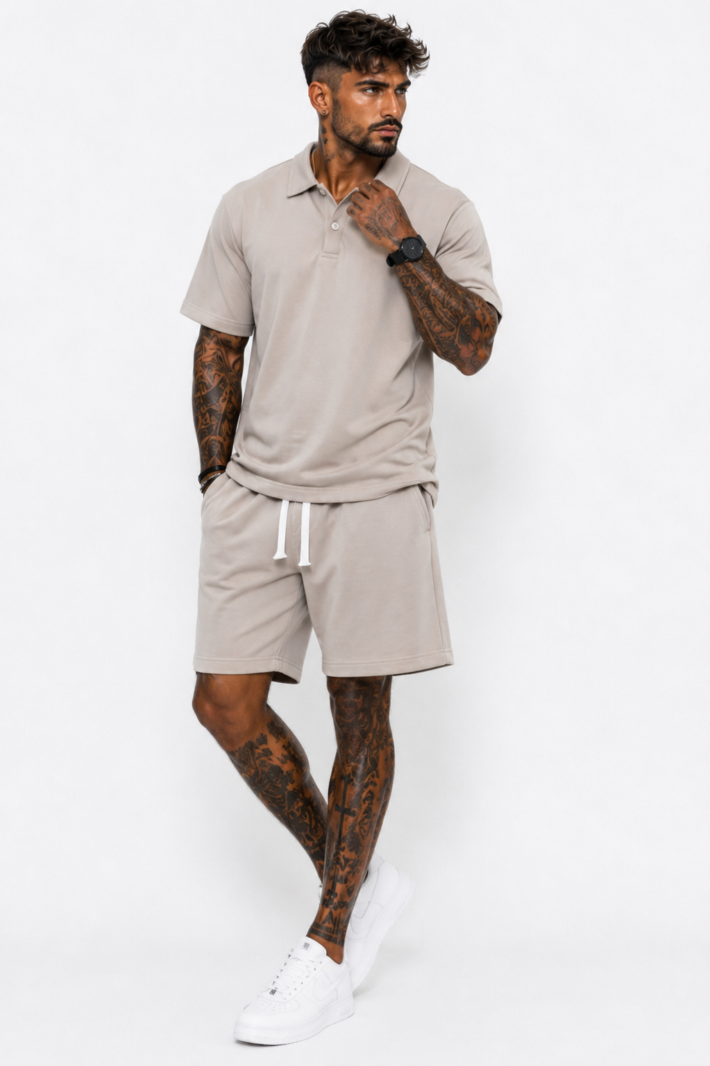 Conjunto Hombre Polo + Bermuda Tejido Capa de Aire