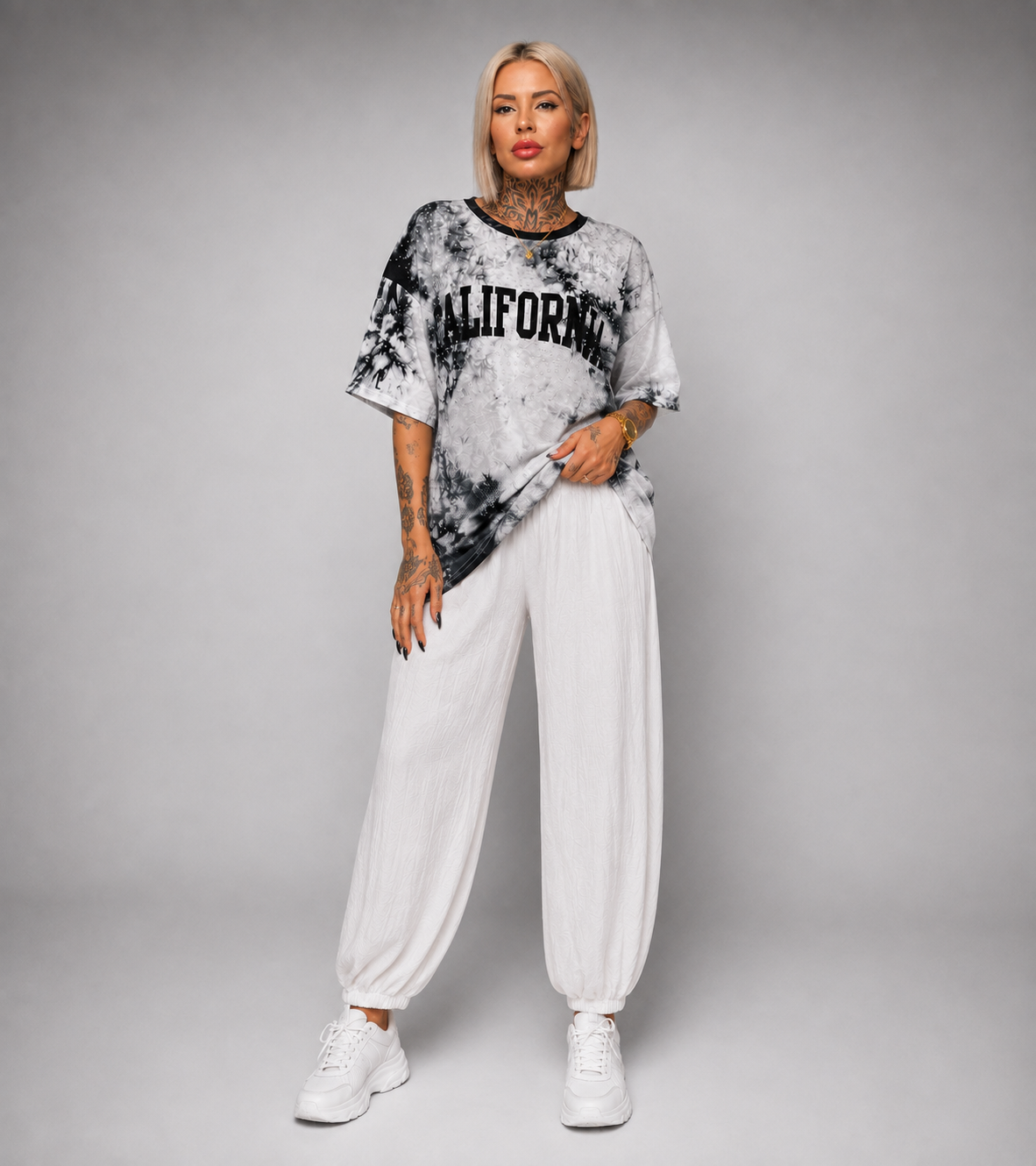 Camiseta Oversize California con Brillos