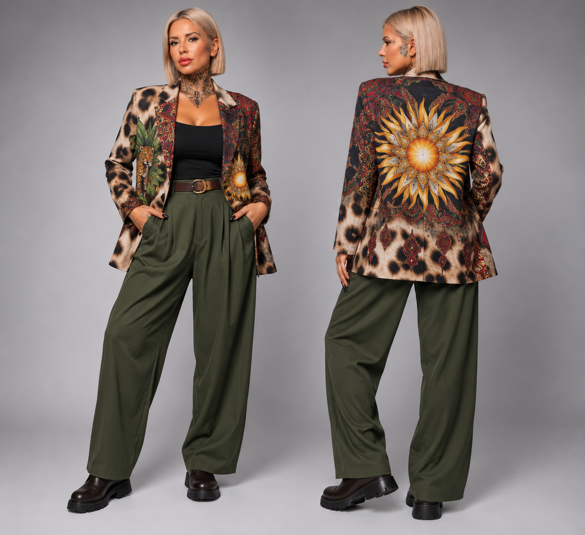 Americana estampada Sol Imperial