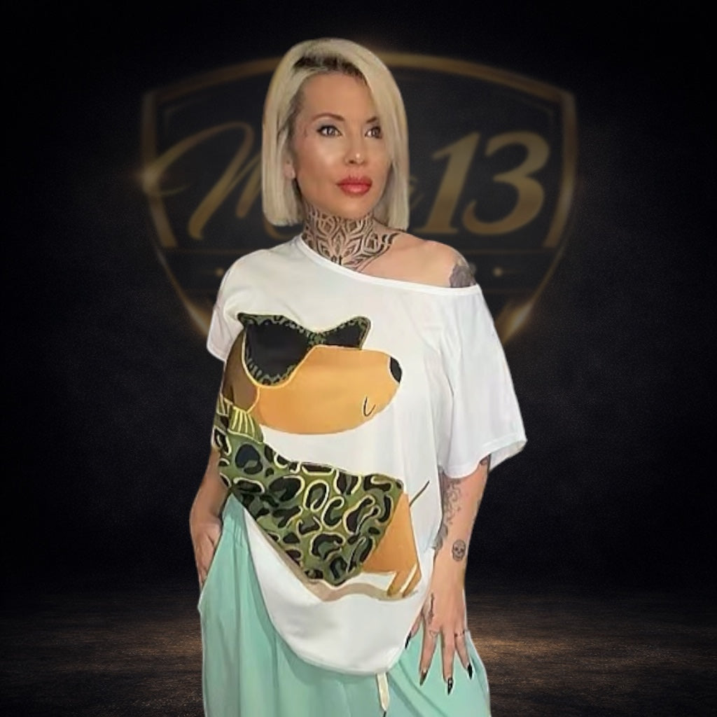 Camiseta Perrito Verde Oversize