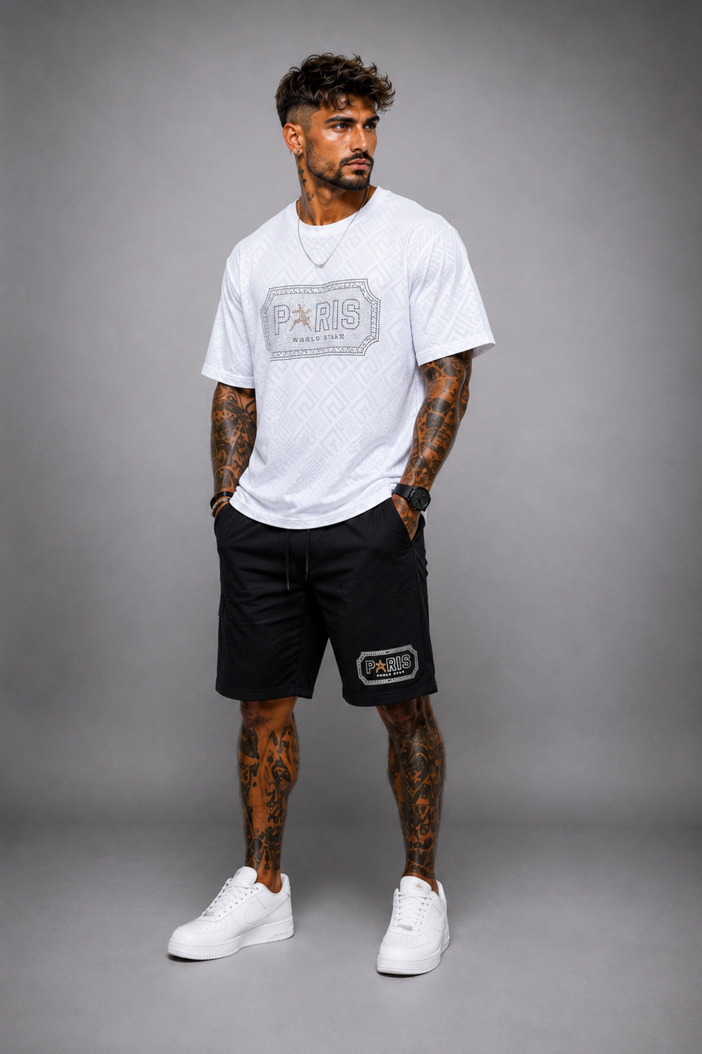 Conjunto Hombre Paris World Star Camiseta y Bermuda