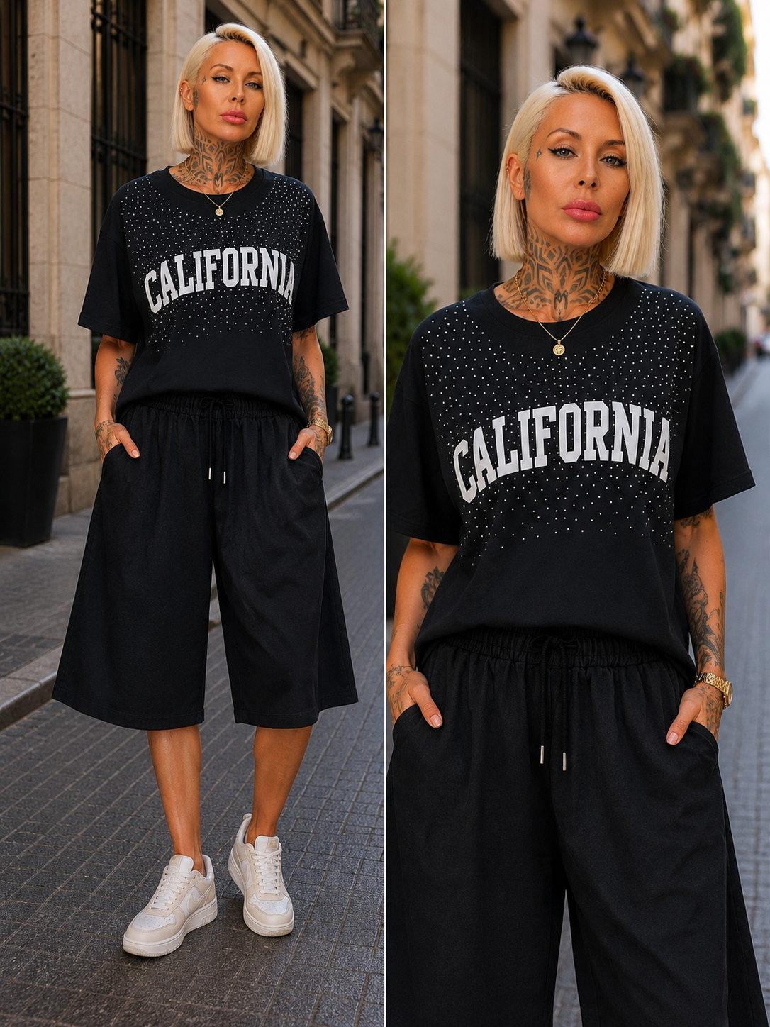 Camiseta California con Brillo Oversize