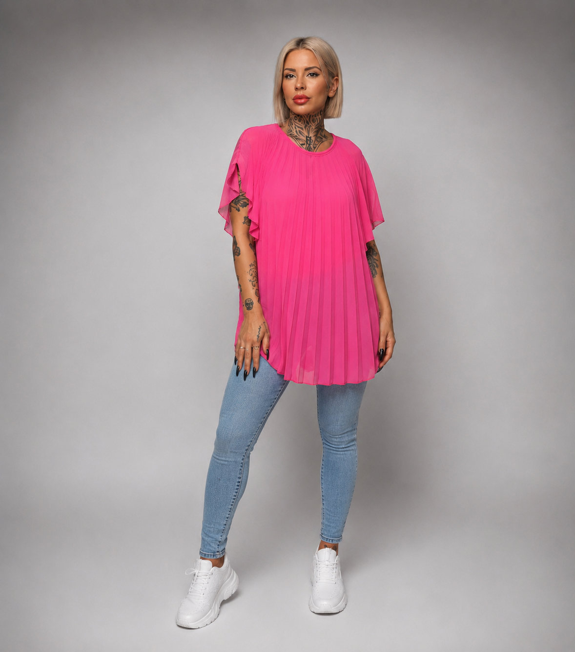 Blusa Plisada Fluida