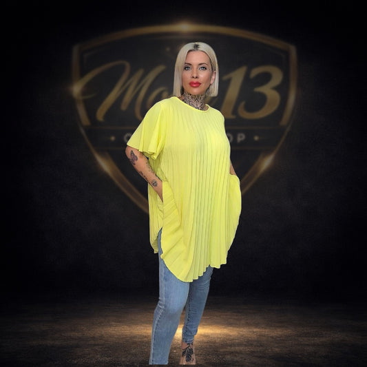 Blusa Plisada Amarillo