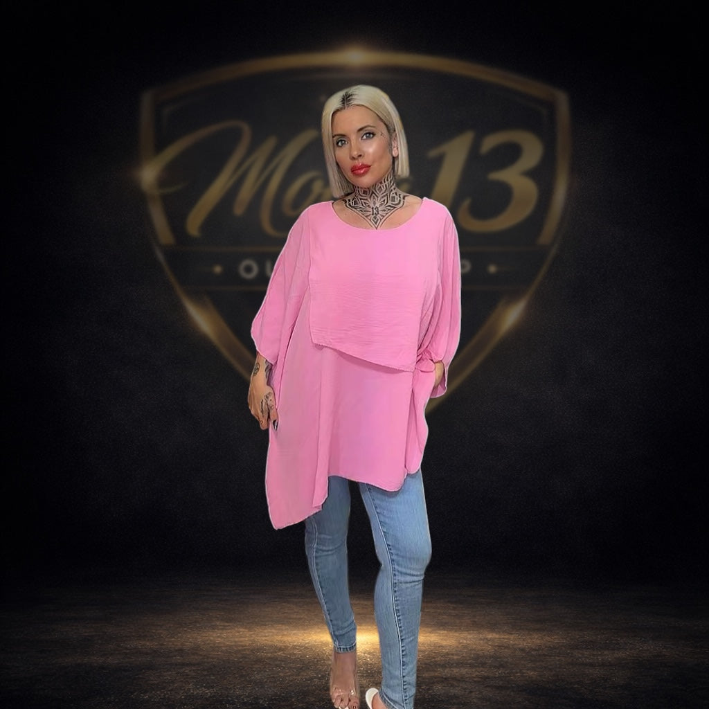 Blusa Capa Rosa