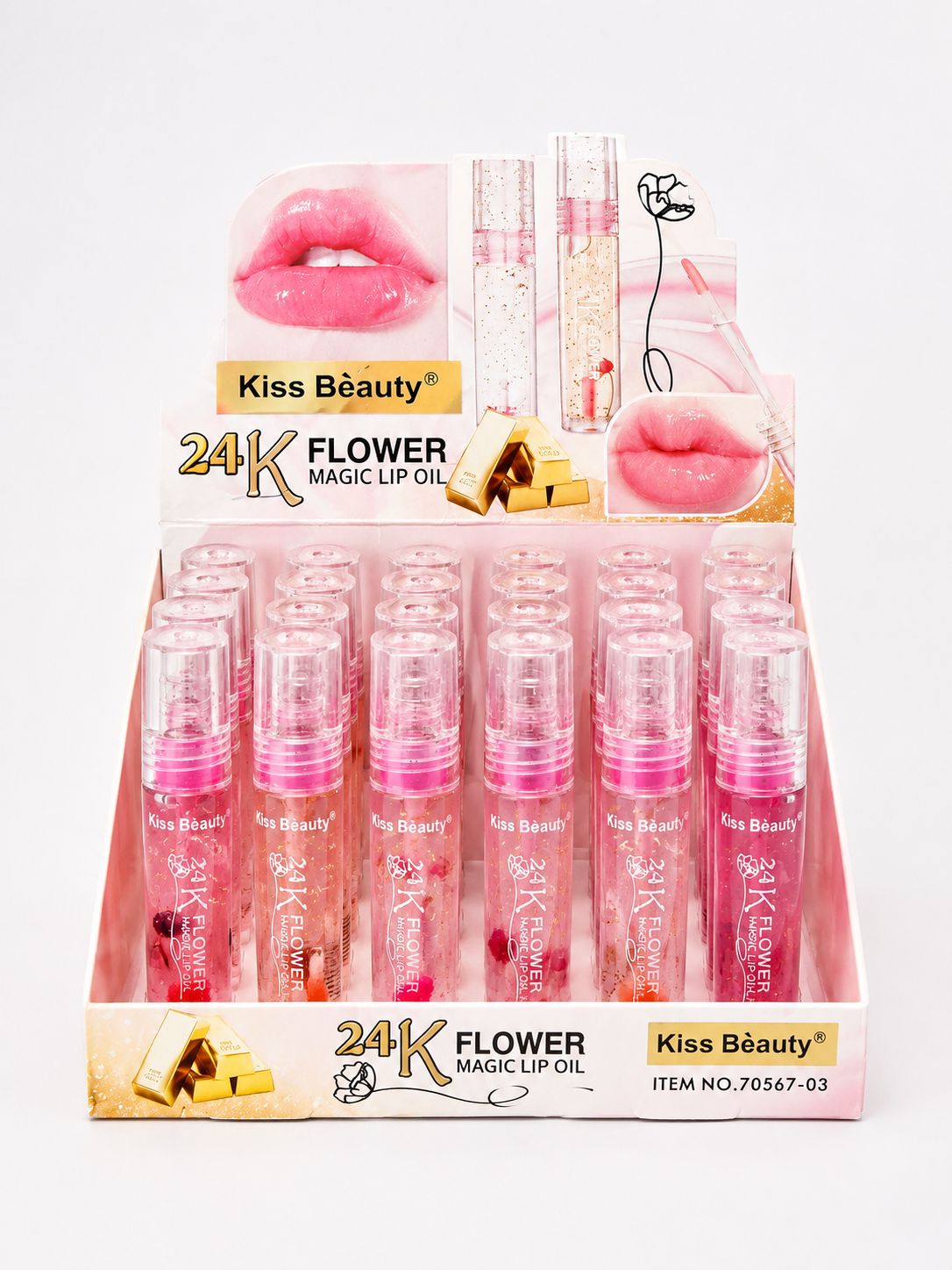 Aceite Labial Kiss Beauty 24K Flower Magic Lip Oil