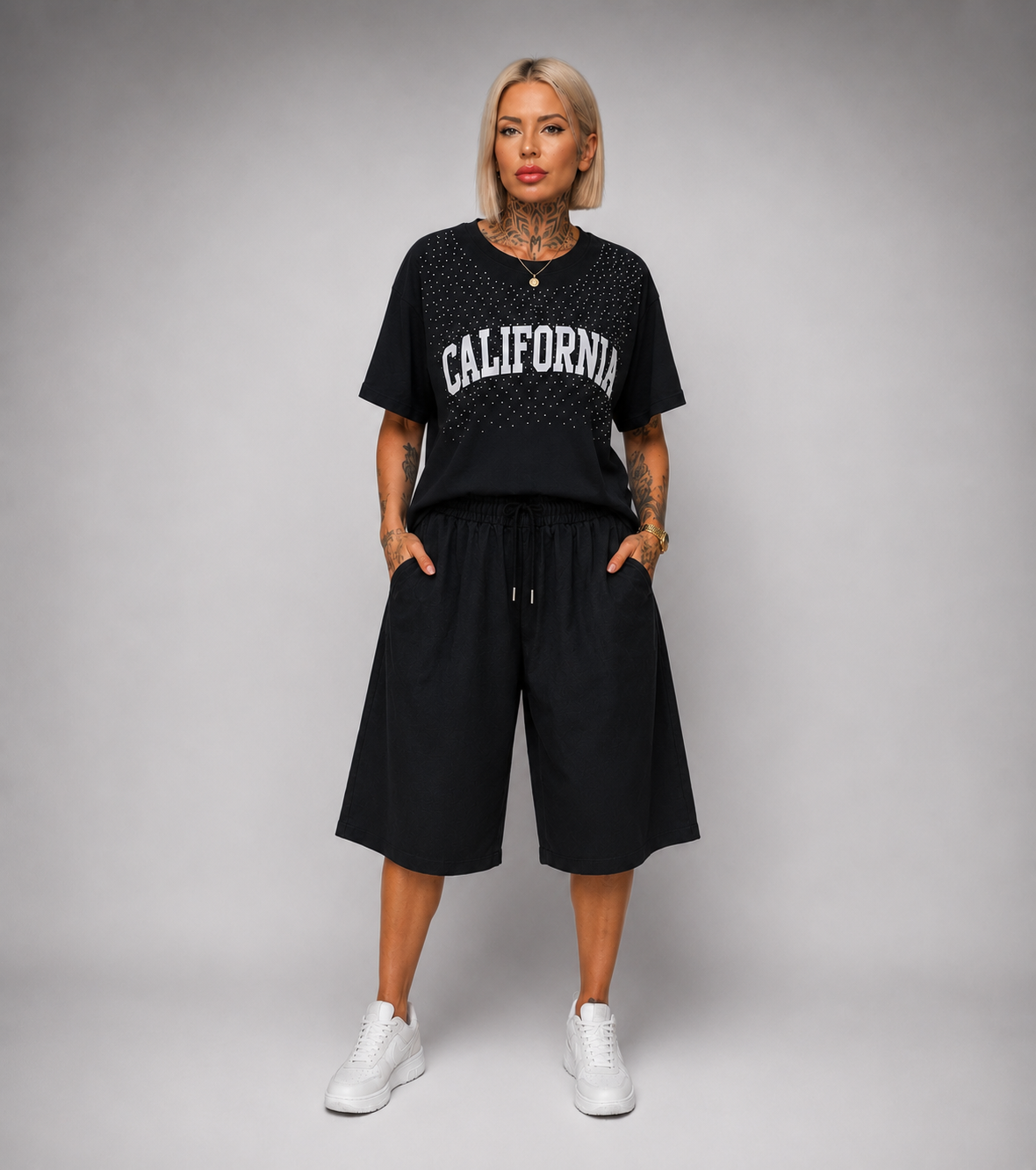 Camiseta Oversize California con Brillos
