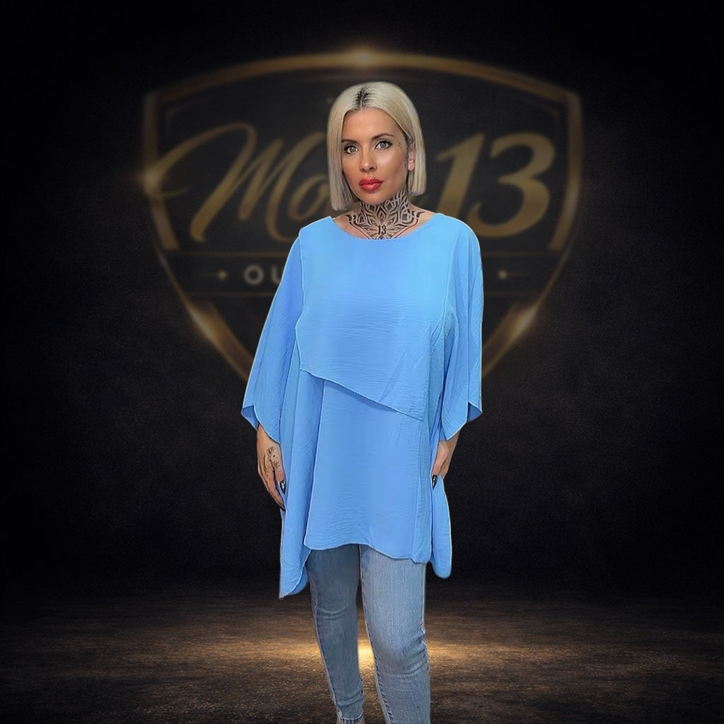Blusa Capa Celeste
