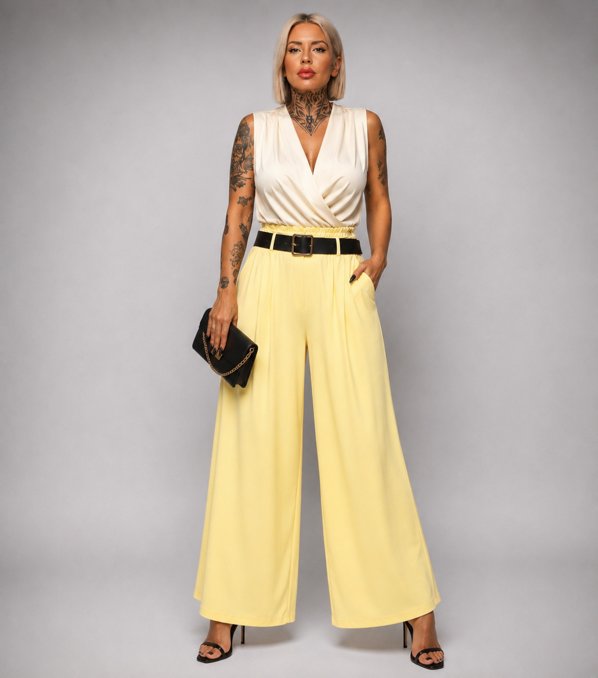 Pantalón Palazzo con Cinturón