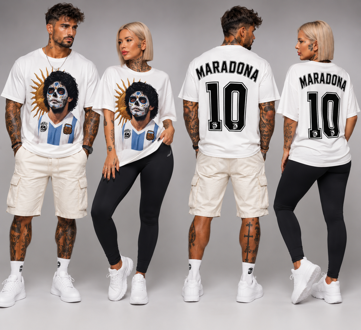 Camiseta Skull Maradona 10 Unisex