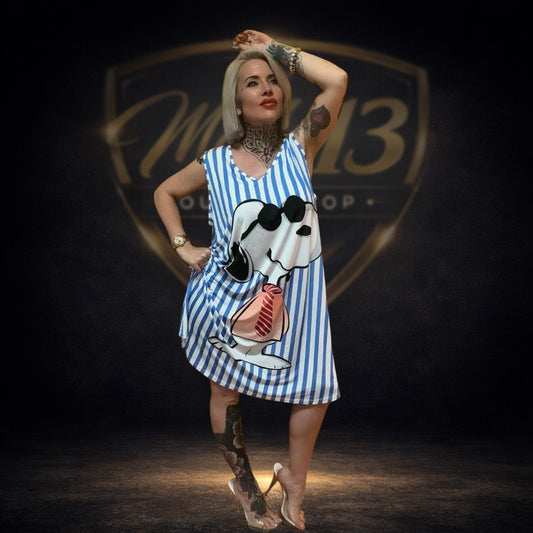 Vestido Snoopy Rayas