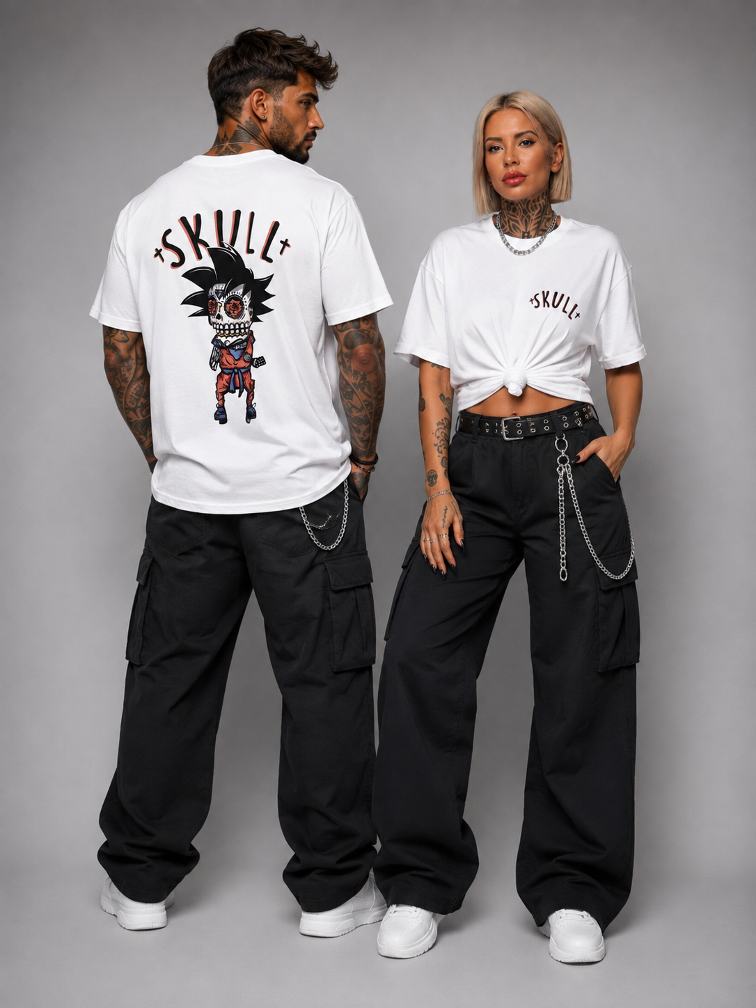 Camiseta Skull Graphic Blanca Unisex