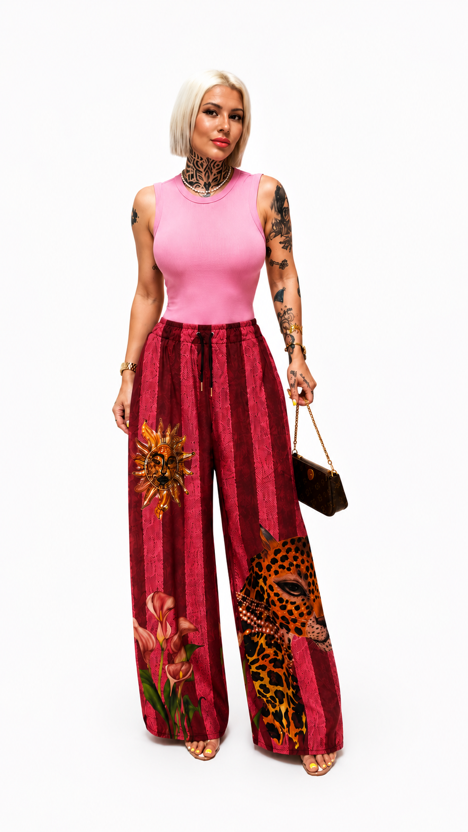 Pantalón Bombacho Estampado Animal & Sol