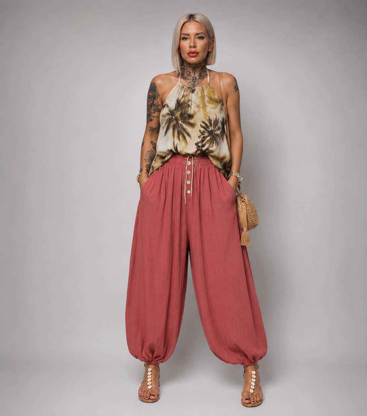 Pantalón Bambula con Botones