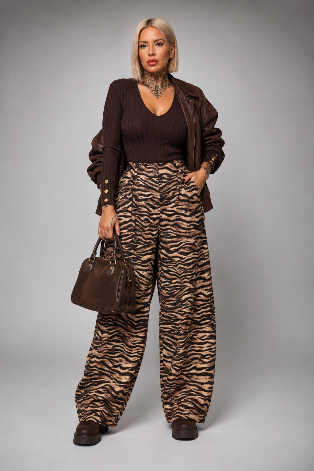 Pantalón Balloon Animal Print Cebra