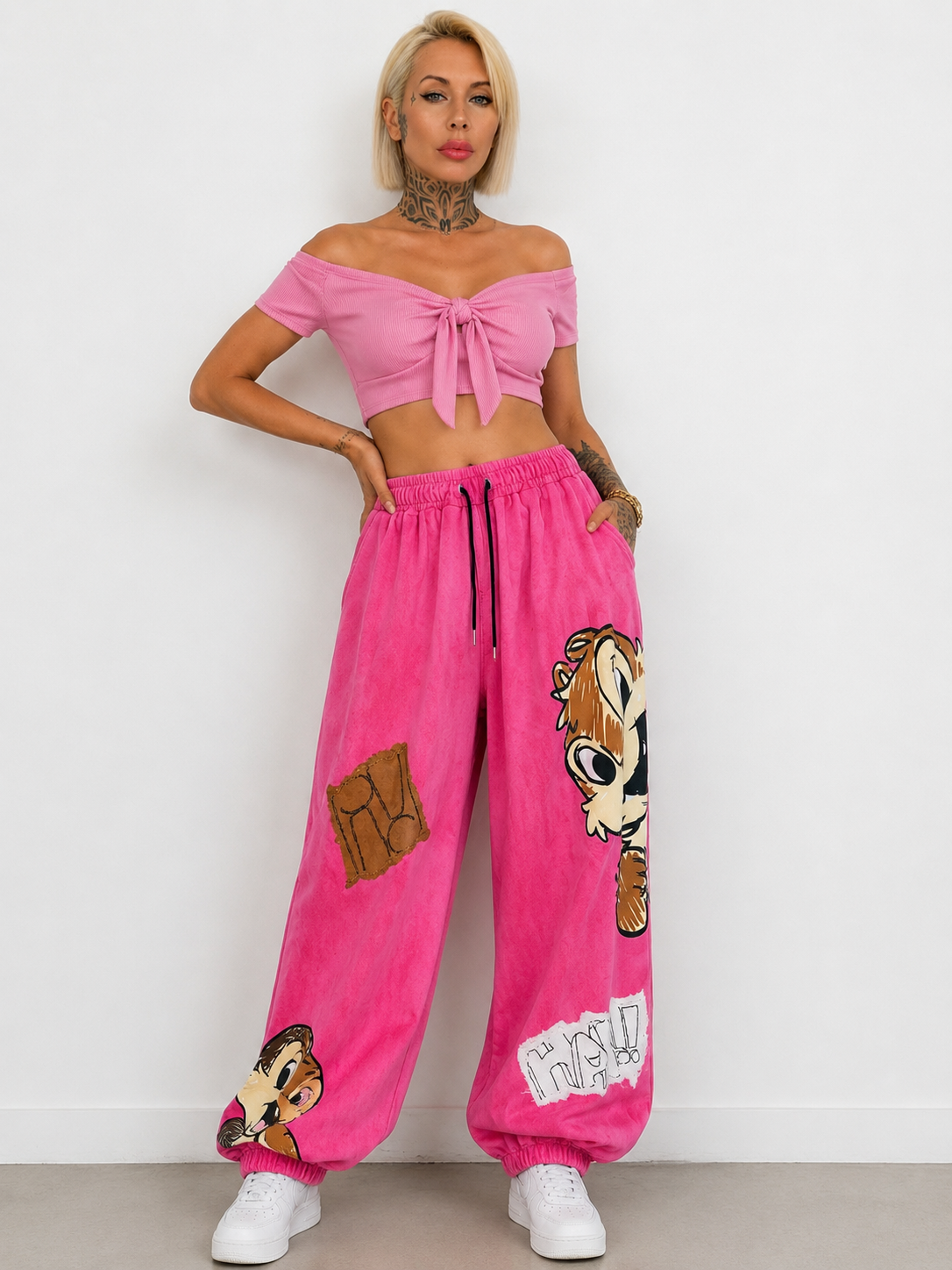 Pantalón Bombacho Chip y Chop Rosa