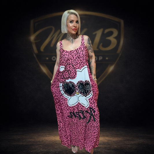 Vestido Kitty Print