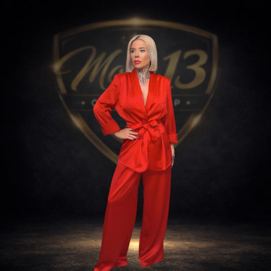 Traje chaqueta saten
