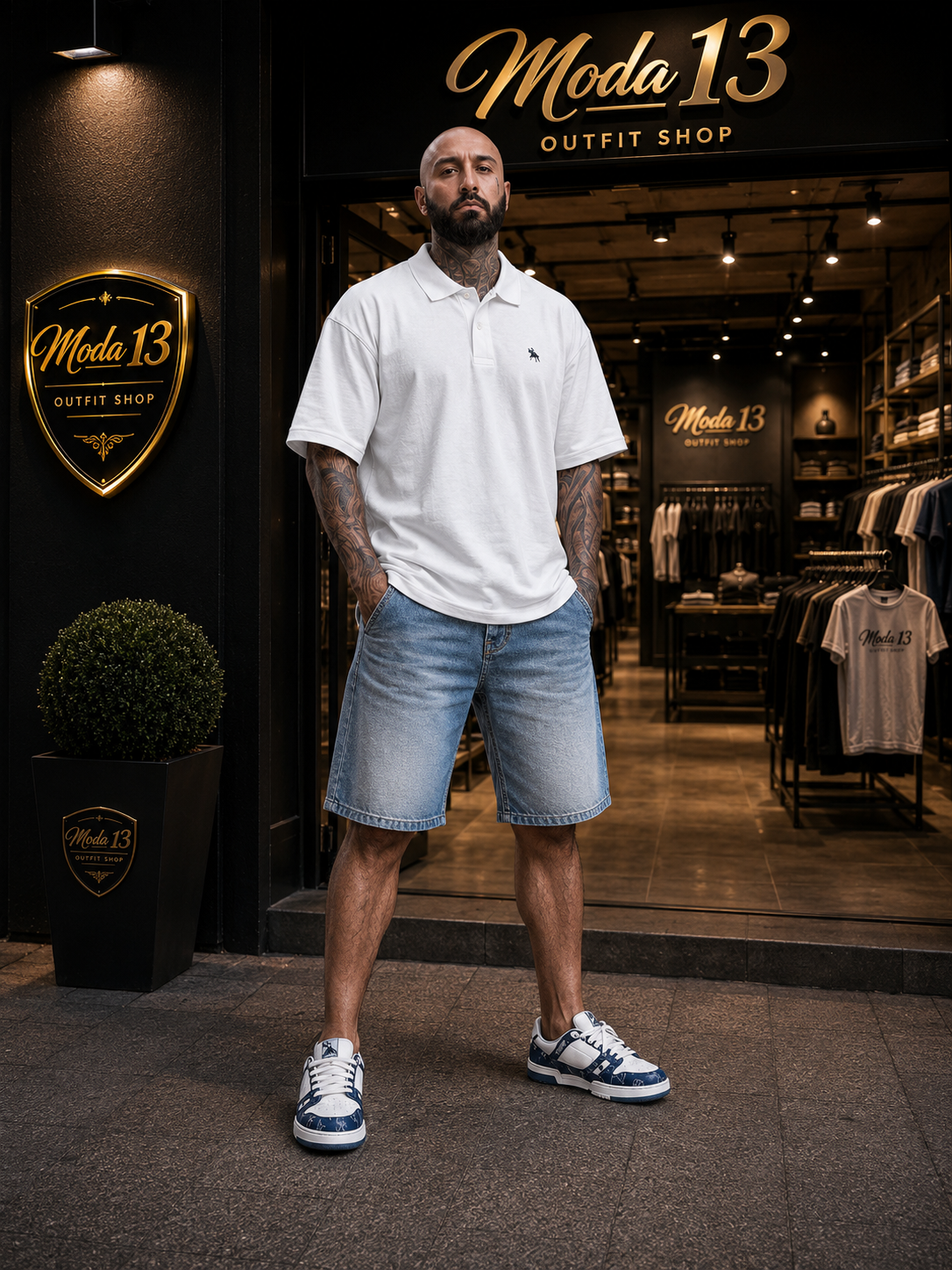 Bermuda Vaquera Hombre Denim Casual