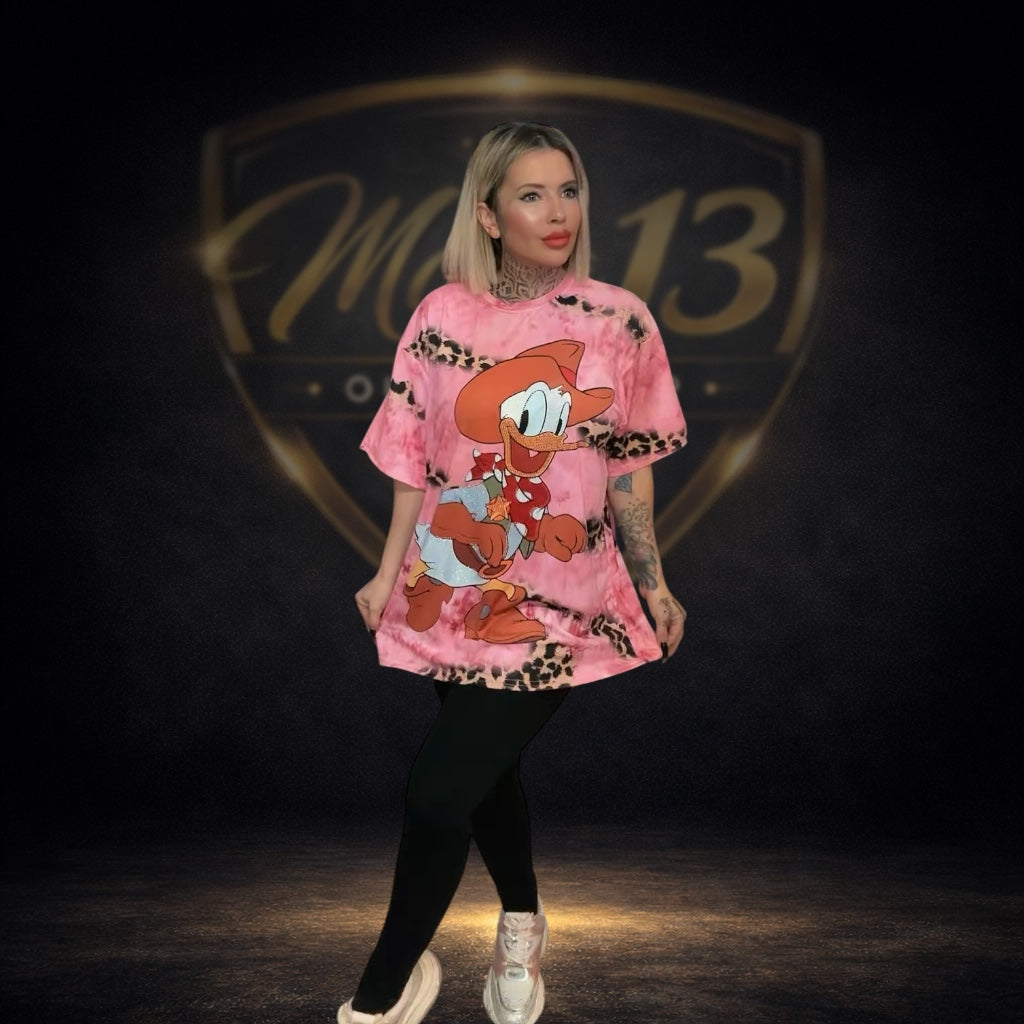 camiseta donald pink